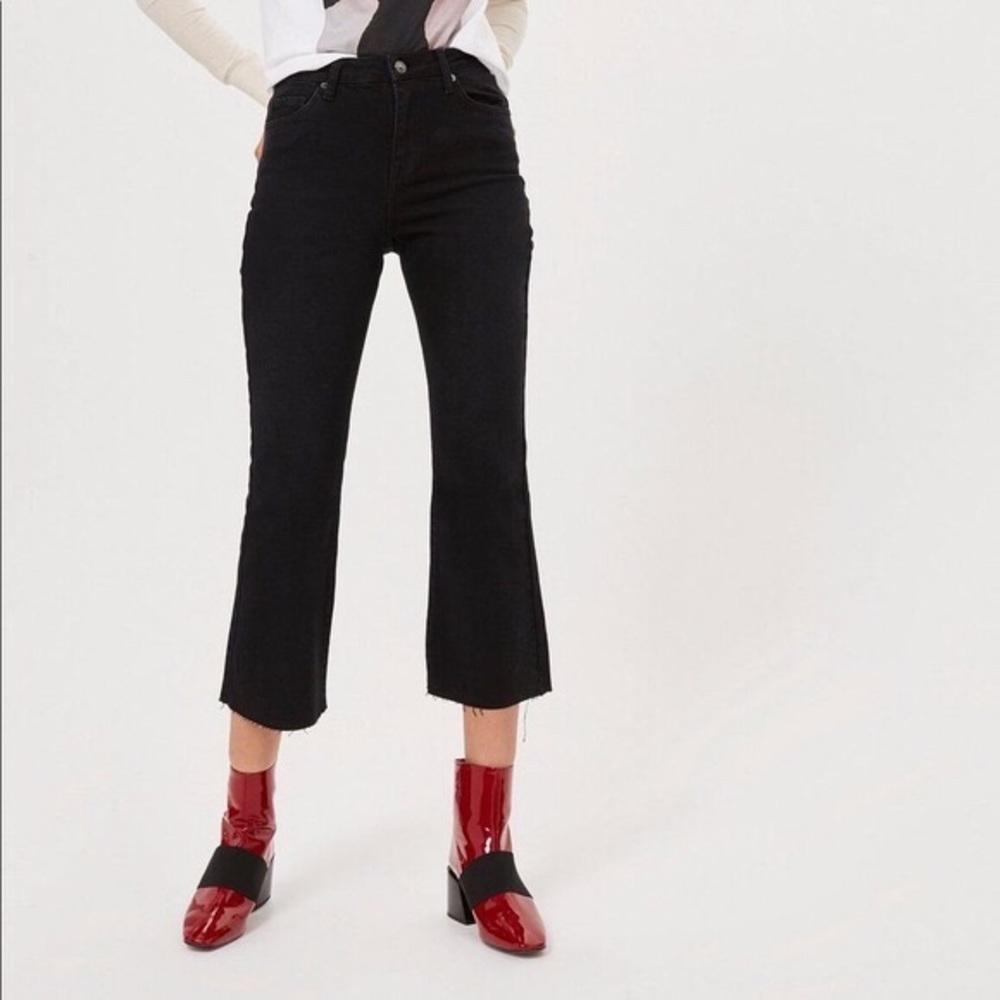 Topshop MOTO Crop Kick Flare Jeans NWT